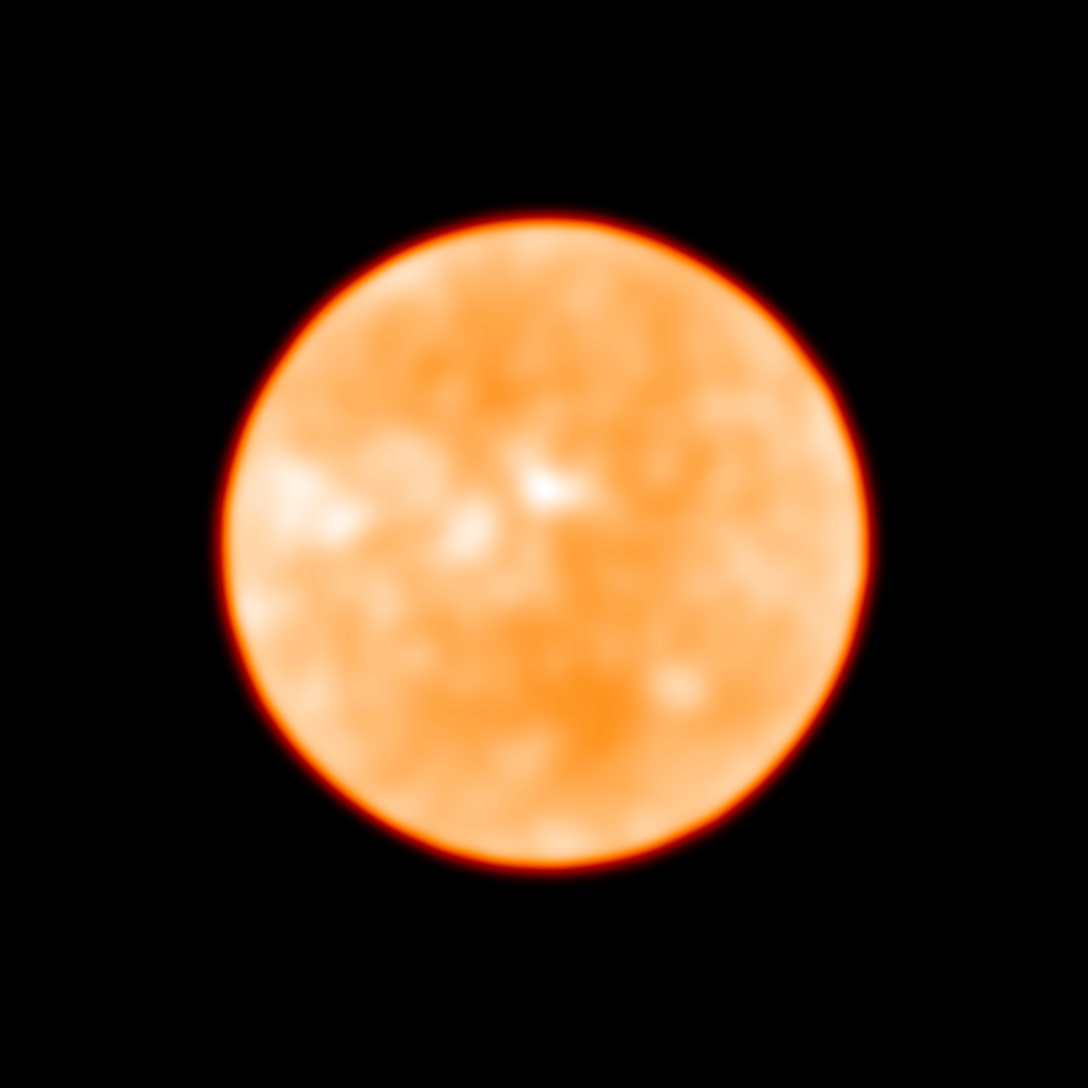 2019年7月2日に起きた部分日食を、アルマ望遠鏡の1台のアンテナで観測した連続画像。